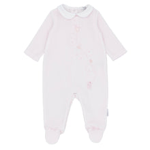 Load image into Gallery viewer, NEW AW25 Blues Baby Pink Velour Babygrow BB2067