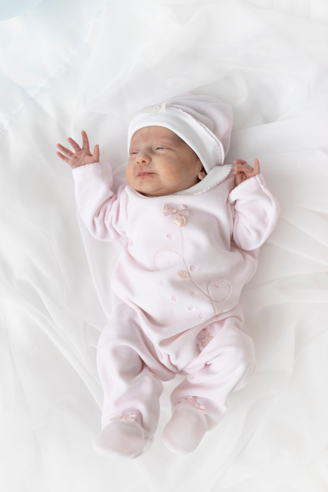 NEW AW25 Blues Baby Pink Velour Babygrow BB2067