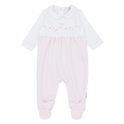 NEW AW25 Blues Baby Pink Velour Babygrow BB2068