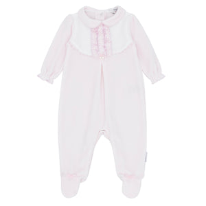 NEW AW25 Blues Baby Pink Velour Babygrow BB2070