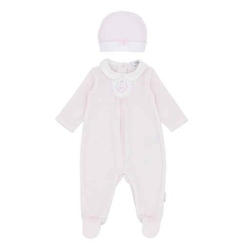 NEW AW25 Blues Baby Pink Velour Babygrow BB2072