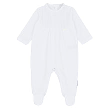 Load image into Gallery viewer, NEW AW25 Blues Baby White Unisex Velour Babygrow BB2073