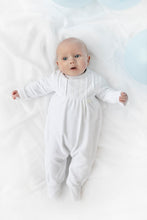 Load image into Gallery viewer, NEW AW25 Blues Baby White Unisex Velour Babygrow BB2073