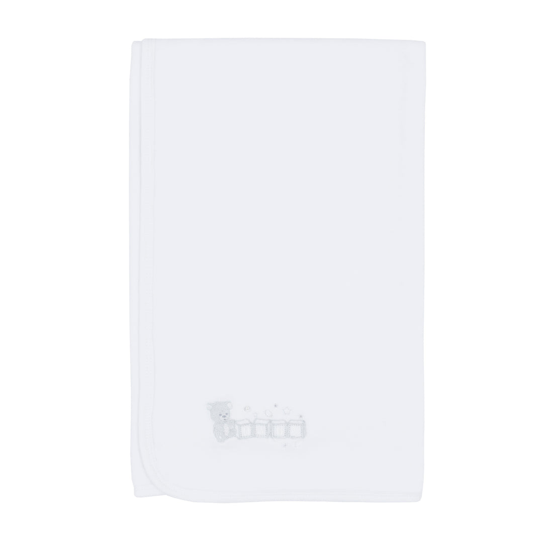 NEW AW25 Blues Baby White Blanket BB2080