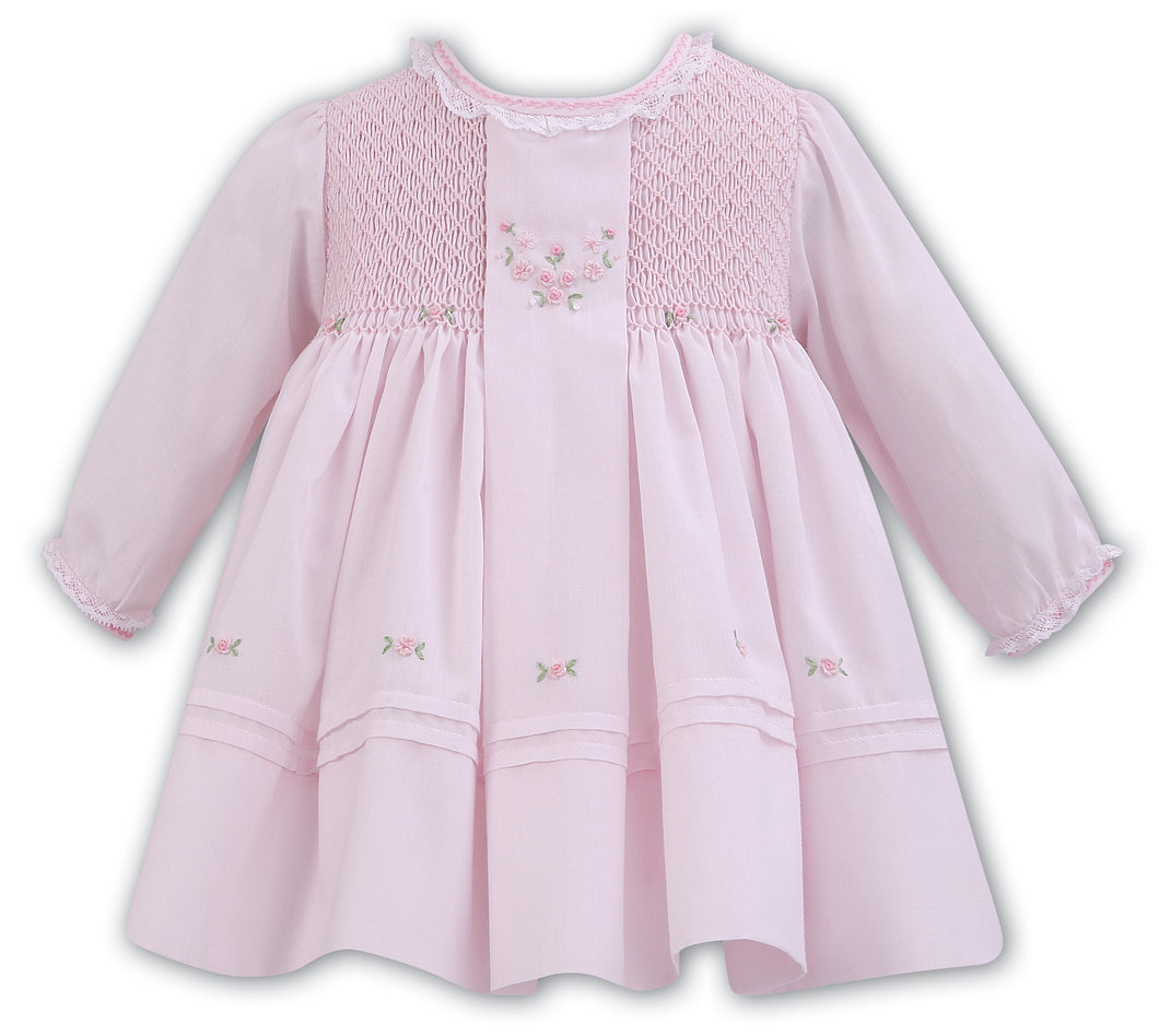 NEW AW25 Sarah Louise Girls Smocked Dress C7002Z Pink