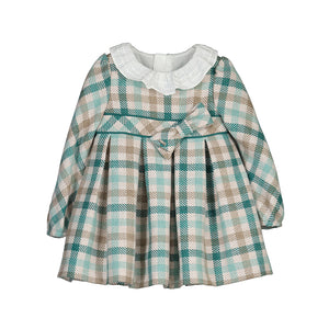 NEW AW24 Mayoral Plaid Dress 2903 Jade/75