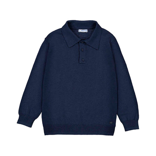 NEW AW25 Mayoral Boys Knitted Polo Top 4122 Navy 27