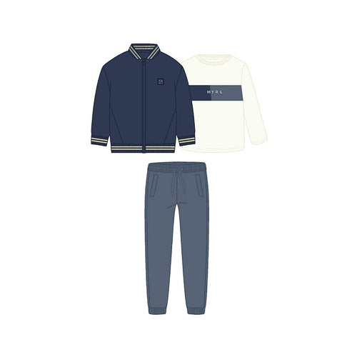 NEW AW25 Mayoral Boys 3 Piece Tracksuit 4810 Navy 79