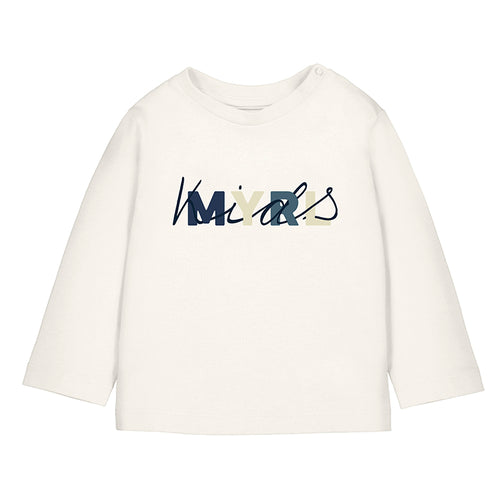 NEW AW25 Mayoral Boys t shirt 108 Cream 32