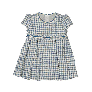 NEW AW24 Abel and Lula Blue Houndstooth Dress 5503