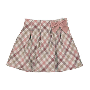 NEW AW24 Mayoral checked skirt set 4065/4901 rose 37/11