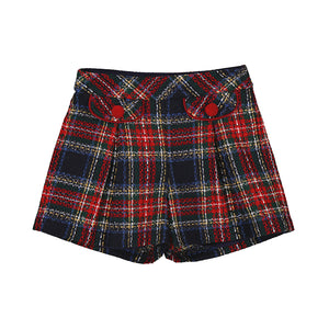 NEW AW24 Mayoral Paris checked shorts set 4063/4217 red 23/70