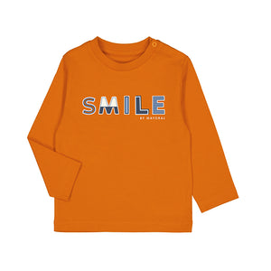 NEW AW23 Mayoral Boys Long Sleeve T-Shirt 108 Orange/17