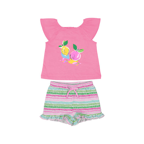 PRE ORDER - NEW SS25 Mayoral Girls Shorts Set 1233 Fuchsia/91