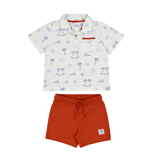 PRE ORDER - NEW SS25 Mayoral Boys Shorts Set 1657 Red/36