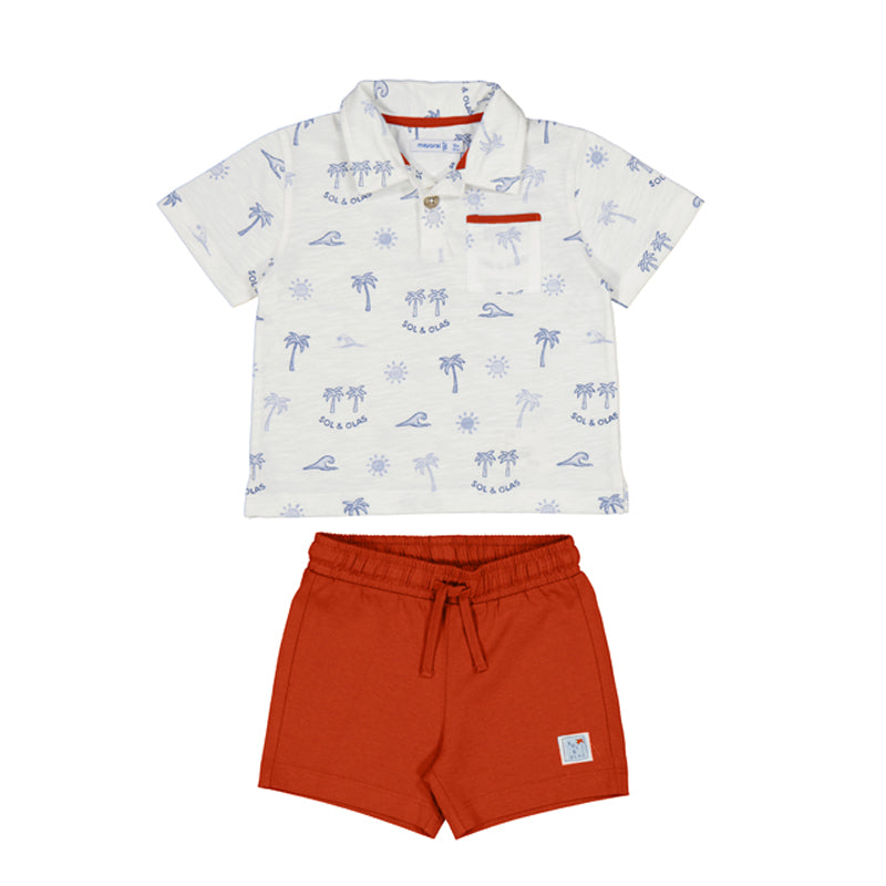 PRE ORDER - NEW SS25 Mayoral Boys Shorts Set 1657 Red/36