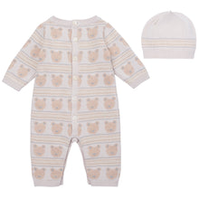 Load image into Gallery viewer, NEW AW24 Emile et Rose Harry Knitted Teddy Romper and Hat Stone 2591