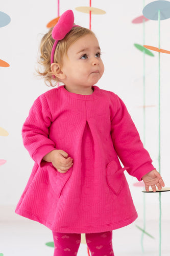 NEW AW24 Agatha Ruiz De La Prada Girls Dress and Tights 9224 FUCHSIA