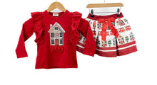 Load image into Gallery viewer, NEW AW24 Neon Kid Festive Skirt Set RED