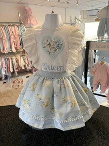 NEW SS25 Neon kid Queen Skirt Set BLUE