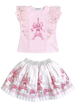 Load image into Gallery viewer, NEW SS26 Giorgio Bambini Eiffel Tower Skirt Set PINK