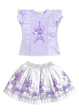 Load image into Gallery viewer, NEW SS26 Giorgio Bambini Eiffel Tower Skirt Set LILAC
