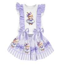 Load image into Gallery viewer, NEW SS26 Giorgio Bambini Bunny Skirt Set LILAC