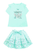 Load image into Gallery viewer, NEW SS26 Giorgio Bambini Carousel Skirt Set TURQUOISE