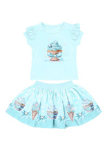 Load image into Gallery viewer, NEW SS26 Giorgio Bambini Cupcake Skirt Set TURQUOISE