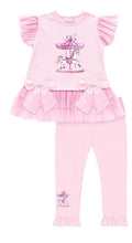 Load image into Gallery viewer, NEW SS26 Giorgio Bambini Carousel Leggings Set PINK