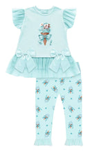 Load image into Gallery viewer, NEW SS26 Giorgio Bambini Ice Cream Leggings Set TURQUOISE