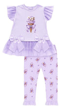 Load image into Gallery viewer, NEW SS26 Giorgio Bambini Ice Cream Leggings Set LILAC