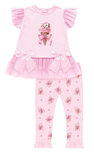 Load image into Gallery viewer, NEW SS26 Giorgio Bambini Ice Cream Leggings Set PINK