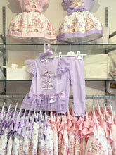 Load image into Gallery viewer, NEW SS26 Giorgio Bambini Carousel Leggings Set LILAC