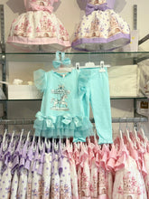 Load image into Gallery viewer, NEW SS26 Giorgio Bambini Carousel Leggings Set TURQUOISE