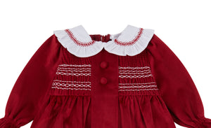 NEW AW23 Deolinda Dallas Red Smocked Dress 23411