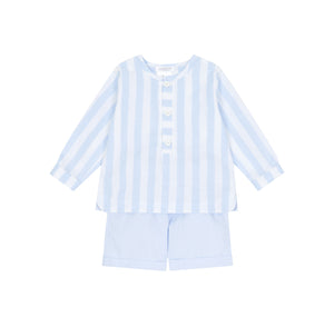 NEW SS24 Deolinda Kiko Blue Striped Shorts Set 24806