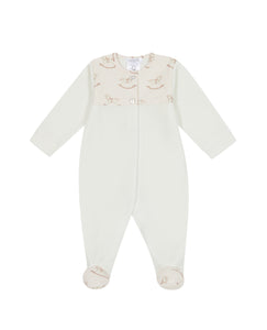 NEW AW24 Deolinda Florence Vintage Rocking Horse Babygrow White/Pink 24101