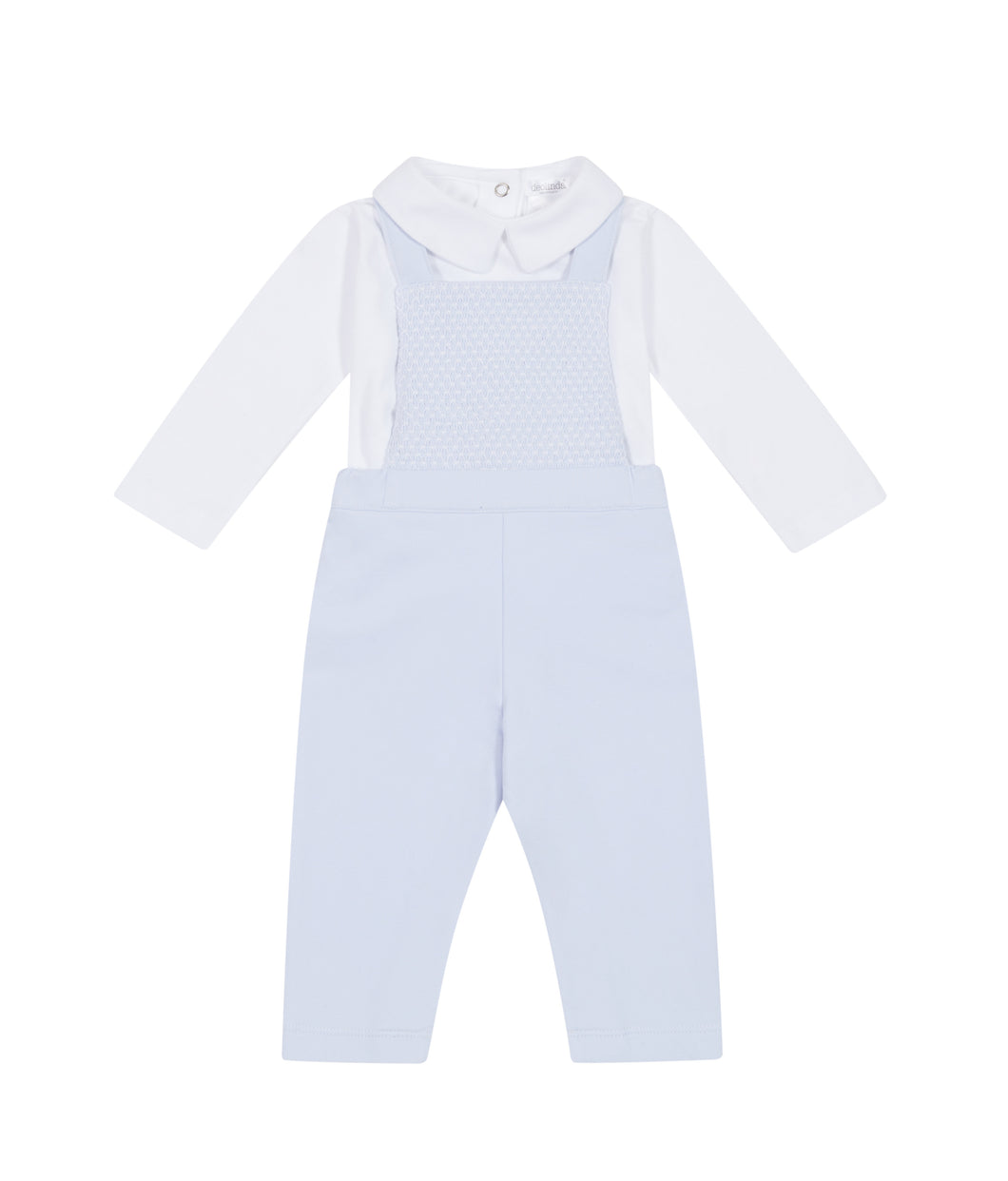 NEW AW24 Deolinda Luke Smocked Dungaree Outfit Blue 24603