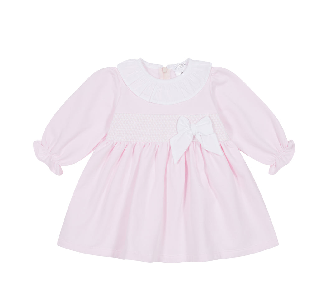 NEW AW24 Deolinda Luna Smocked Dress Pink 24404