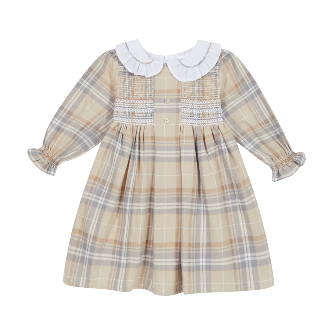 PRE ORDER - NEW AW24 Deolinda Sand Smocked Dress 24418