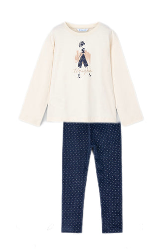 NEW AW25 Mayoral Girls Velvet Leggings Set 4010/4715 71/95