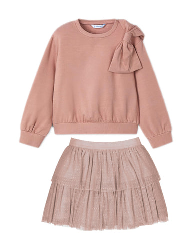 NEW AW25 Mayoral Girls Tulle Skirt Set 4434/4906 Pink 27/27