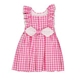 NEW SS24 Kidiwi Girls Melina Fuchsia Pink Gingham Smocked Dress