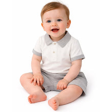 Load image into Gallery viewer, NEW SS26 Boys grey Striped Shorts Set 471805 GREY