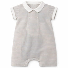 Load image into Gallery viewer, NEW SS26 Boys Grey Check Romper 481630 GREY
