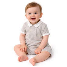 Load image into Gallery viewer, NEW SS26 Boys Grey Check Romper 481630 GREY