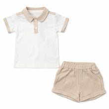 Load image into Gallery viewer, NEW SS26 Boys Beige Shorts Set 471806 BEIGE