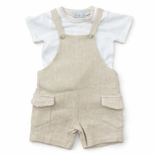 Load image into Gallery viewer, NEW SS26 Boys Beige Dungaree Set 485810 BEIGE