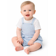 Load image into Gallery viewer, NEW SS26 Boys Blue Dungaree Set 485810 BLUE